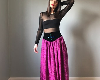 Designer Miss O' by OSCAR de la RENTA silk foral print skirt