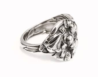 Antique Sterling Silver Spoon Ring - Circa 1902