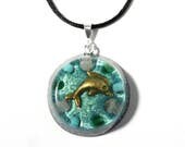 EMOTIONAL HEALING Orgone Pendant – Rose Quartz, Turquoise and Aventurine – Release the Past, Heal Negative Patterns and Habits - Medium