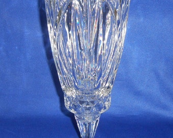 Block, "Wyndham" Crystal Hurricane Lamp / Candle Holder