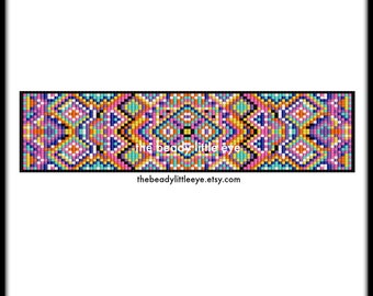 Bead Loom Pattern - Loom Tutorial - Beading Pattern - Loom Beading Pattern - Bracelet Tutorial - Bracelet Pattern - Pattern - KALEIDOSCOPE
