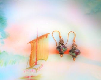 Amethyst earrings, boho chic earrings, victorian earrings, gift for her, girlfriend gift, lavender earrings, summer trends