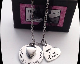 Cremation Jewelry, Personalized Jewelry, Urn Necklace, Memorial Jewelry, Necklace for Ashes, Keepsake Jewelry, Cremation Ashes Necklace