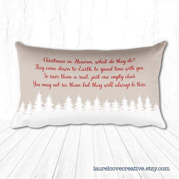 Christmas in Heaven Throw Pillow by laurelcovecreative on Etsy