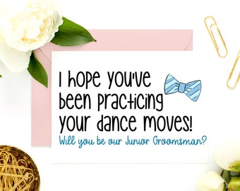 Junior Groomsman Card, Groomsman Proposal, Ring Bearer Card, Usher Card, Funny, Cute