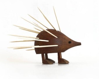 Laurids Lonborg wood hedgehog or porcupine cocktail stick or toothpick holder, hors d'oeuvres server