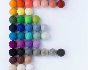 Custom Felt Ball Garland. Customised Pom Pom Garland. Personalised Kids Room Decor. Nursery Bunting. Birthday Party Garland. Nursery Garland