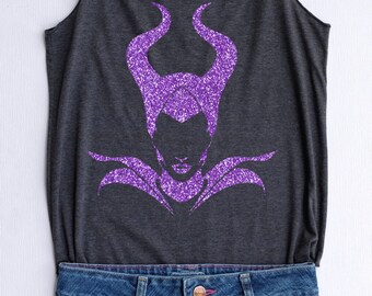 Glitter Maleficent Disney Villain Princess -Disney shirt,Disney tank top,Villain shirt,Villain tank top,Maleficent shirt,Maleficent tank top