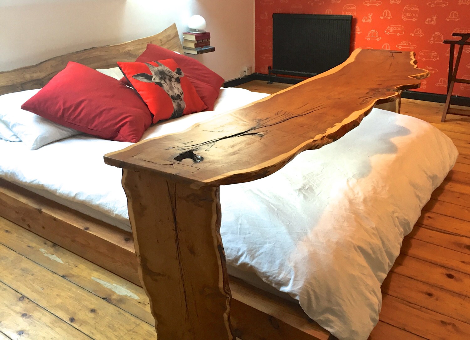 Beautiful over-bed table with wheels