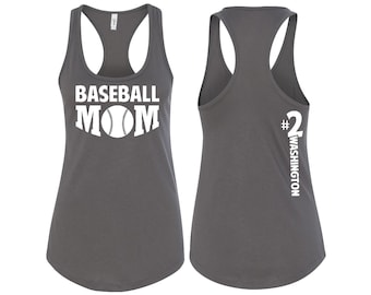 Baseball Mom, Baseball Mom Tank Top, Baseball Mom Shirt, Baseball Mom Racerback, Baseball Mom Tank, Mom Gift, Wife Gift