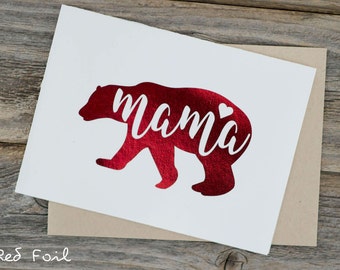 Mother's Day Card | Mamabear Foiled - Cards with Envelope, Birthday Cards, New Mom Cards