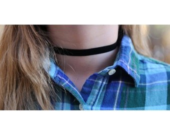 BLACK VELVET CHOKER: Thin Choker, Dainty Velvet Choker, 90s Velvet Choker, Tumblr Choker, Ariana Grande Choker, Simple Grunge Velvet Choker