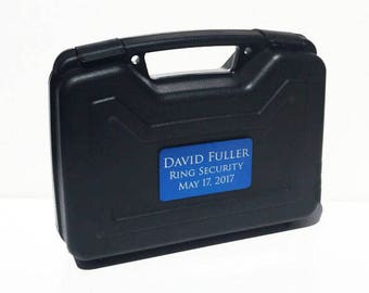 Ring Bearer Briefcase, Ring Bearer Case, Ring Security, Ring Bearer Gift, Wedding, Engraved Gift