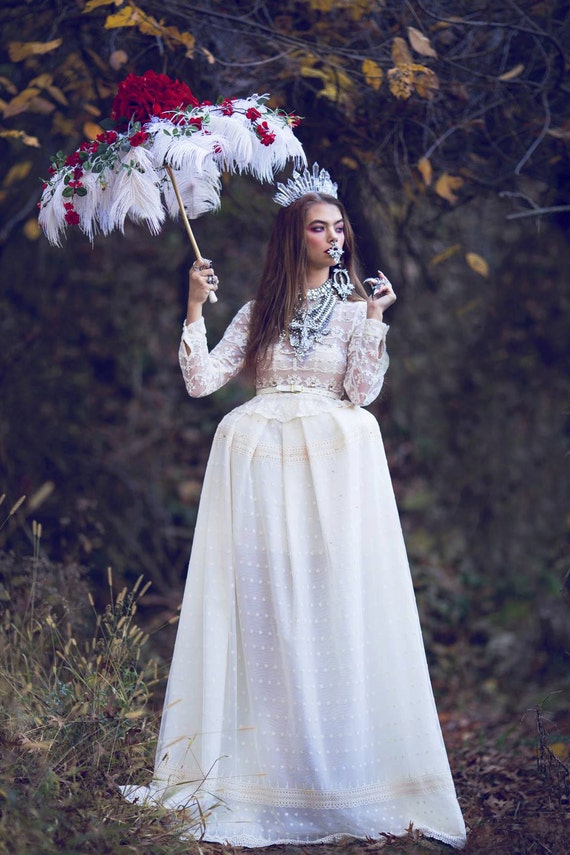 Wedding Garden Umbrella parasol by PrettyRockGirl on Etsy