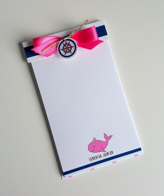 Personalized Notepad Custom Stationery Pad Nautical Theme To