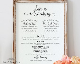 Signature Cocktail Printable | Signature Drink Sign | DIY Wedding Bar Sign | Bar Menu Printable | Wedding Printable | Digital Prints