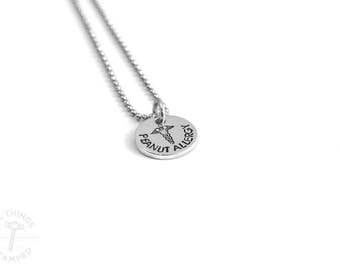 Peanut Allergy Necklace - Personalized Medical ID Necklace - Hand Stamped - Engraved Necklace - Penicillin Allergy - Allergic To Peanuts