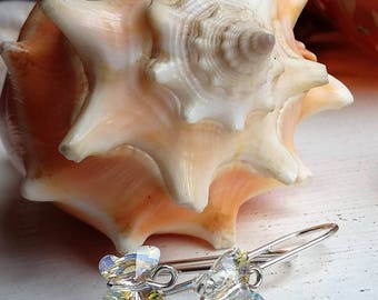 Sterling Silver Swarovski Crystal Butterfly Earrings