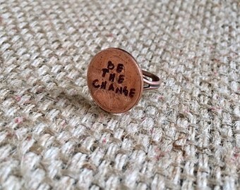 Stamped Coin Ring, Stamped Penny Ring, Custom Penny Ring, Custom Stamped Ring, Graduation Ring, Lucky Penny Ring, Stamped Coin Ring