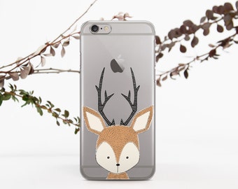 Deer Phone Case iPhone 5s Case iPhone 6 Case Clear with Design iPhone 6s Plus Case Doodle Case to Samsung Galaxy S4 Case Phone 696D1119