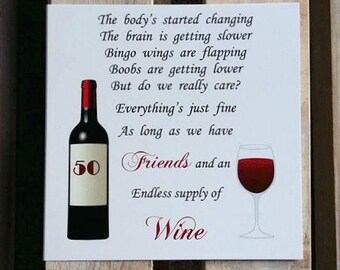 50th Birthday Card friend, 50th card, Friend card 50th, Funny card Friend 50th, Birthday Card 50, 50th, 50th card for her, Happy 50th