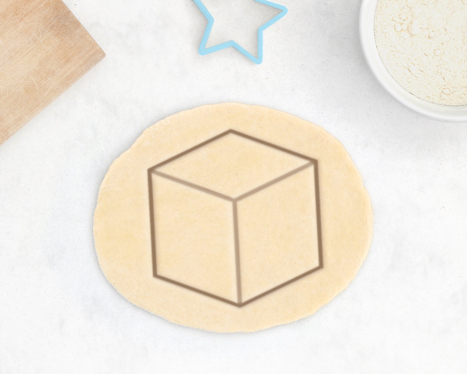 Cube Cookie Cutter Geometric Polygon Cookie Cutter Geometry