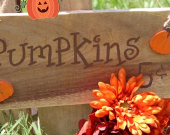 Rustic wood block pumpkins Painted Wooden by DebDebsCrafts on Etsy