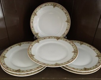 6 THEODORE HAVILAND LIMOGES, Made in France, Vintage Bread & Butter/Dessert Plates