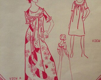 Beautiful Holoku Hawaiian Dress Pattern by Patterns Pacifica---3020---Size Small UNCUT