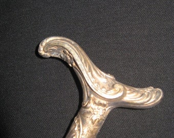 Art Deco Walking Stick Cane handle, Ornate Brass Parasol handle, Vintage