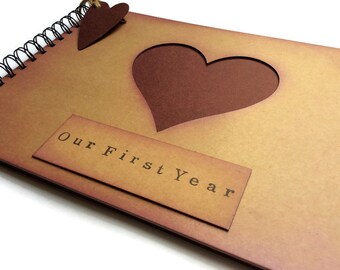 one year anniversary gift for her / first anniversary scrapbook / our first year scrapbook / 1st anniversary gift for him