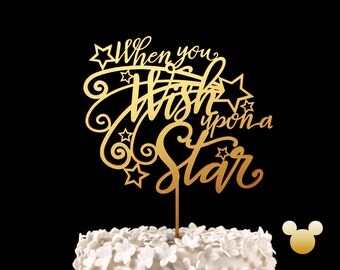 When You Wish Upon a Star Wedding Cake Topper - Disney Love Keepsake Wedding Cake Toppers