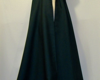 Pure Wool Dark Green Colour Cloak with Cape~~Hooded Cloak~Medieval Cloak Wool~Costume~Winter Cloak Custom make~Jedi Robes Cloaks@sohoskirts