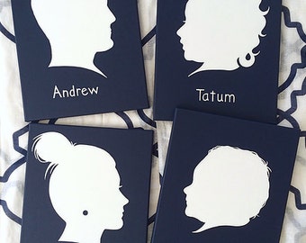 Custom Silhouette Art on Gallery Canvas 11" x 14"