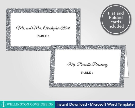 Microsoft Office Place Card Template