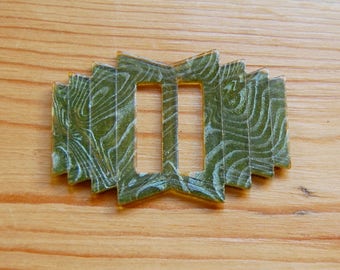 1930's Vintage Art Deco Celluloid Slide BELT Buckle Small