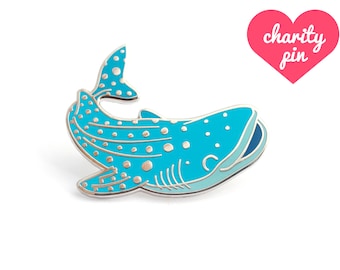 Whale Shark Enamel Pin (whale shark pin lapel pin badge enamel jewelry cute shark jewelry endangered conservation cloisonne backpack pins)