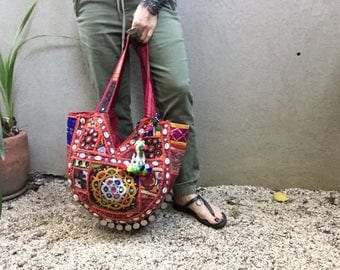 Boho Bag, Banjara Tote, Vintage Tote, Slouch Bag, Indian Bag, Gypsy Bag, Ethnic Bag, Banjara Bag, Tribal Bag called Jemma