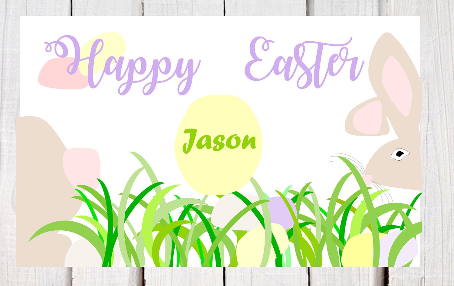 Personalized paper Easter placemats Easter bunny placemats
