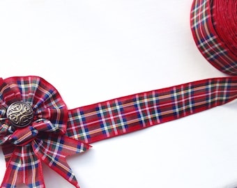 Pack épingles à cheveux et nœud tartan