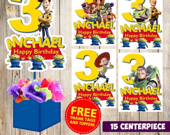15 Toy Story centerpieces, Toy Story printable centerpieces, Toy Story party supplies, Toy Story birthday