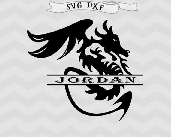 Download Dragon svg Dragon monogram svg Split monogram svg Dragon