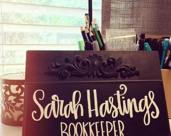Personalized Desk Name Plate | Metal Name Plate For Desk | Tin Sign | Customizable Name Card