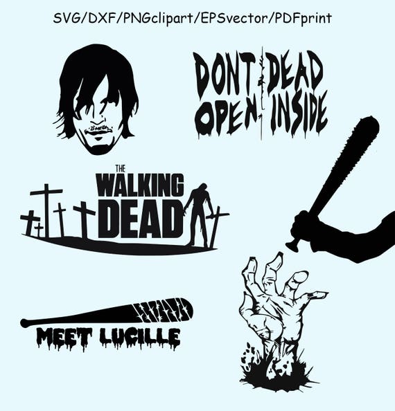 Download Walking Dead SVG DXF Clipart Vector Walking Dead Logo Lucille