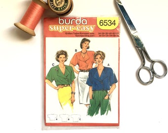 Burda Patterns. 80s Sewing Patterns. Blouse Patterns. Uncut. Top Patterns. Vintage Clothes. French Fashion. Patron couture. French Vintage