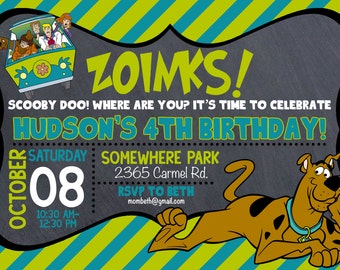 Scooby Doo Birthday Invitation