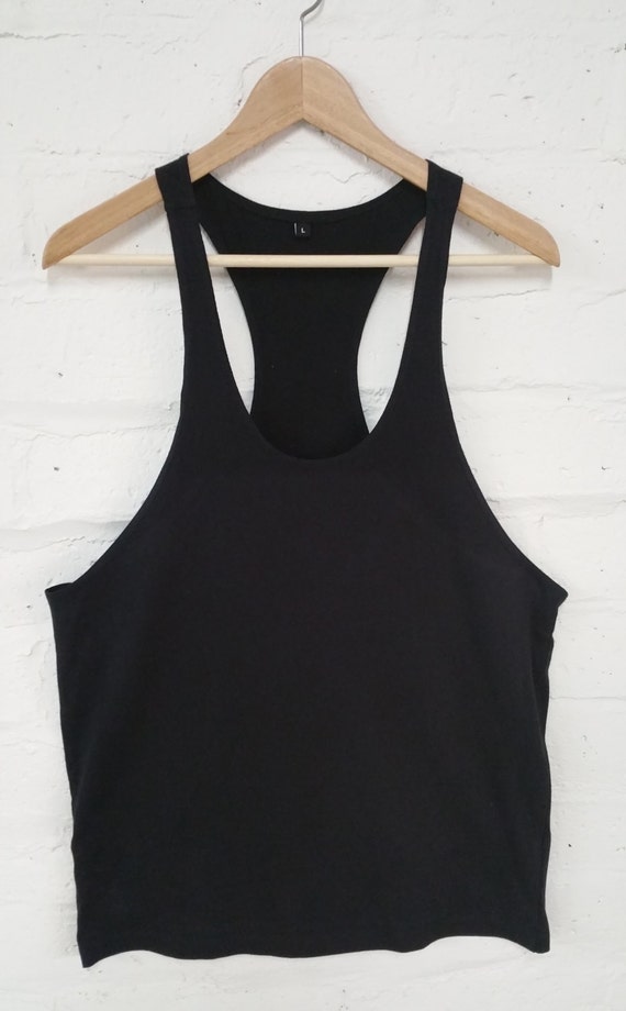 SALE Black Stringer Racerback Tank Tops / Custom Tanks