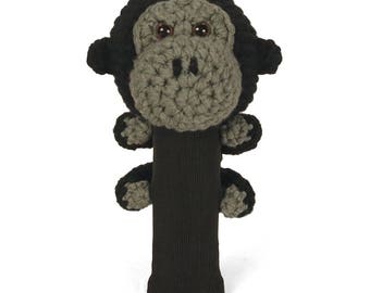 Hand Stitched Yarn Animal Driver/Wood Golf Head Cover - Gorilla