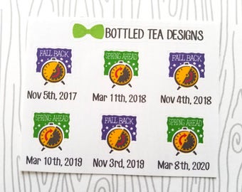 Daylight Savings Time Reminders (Set of 6) Item #054