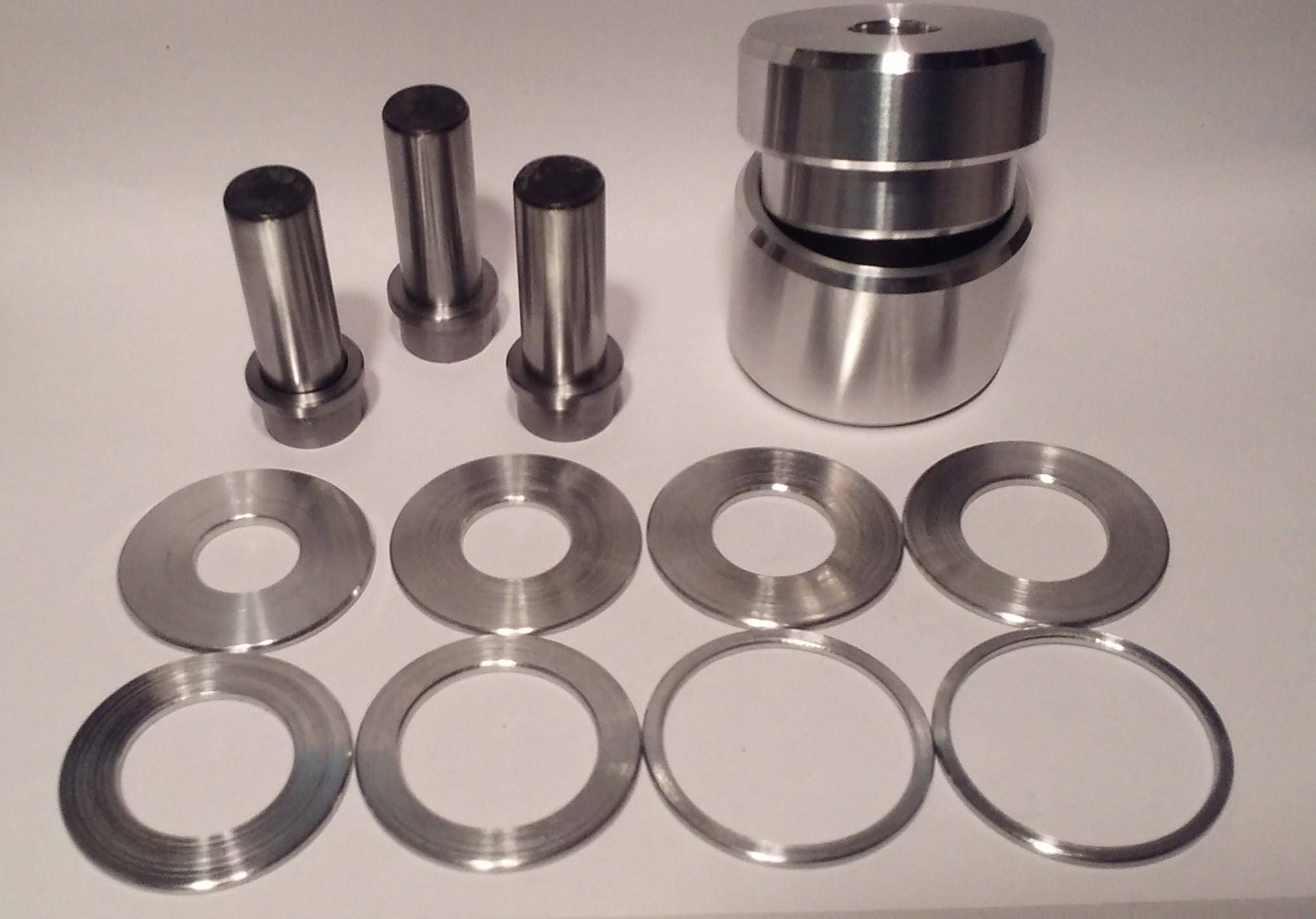 Coin Ring Center Punch Kit. 1.75 for Rounds. Comes with